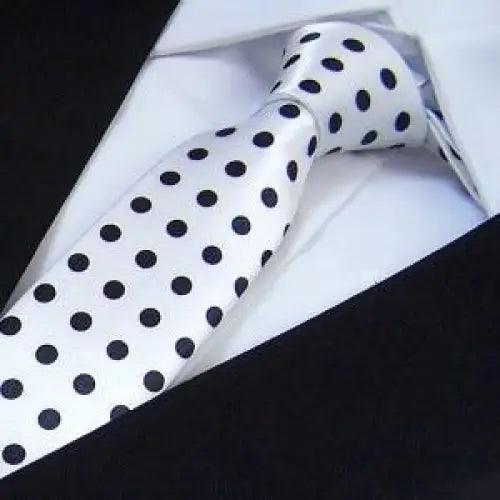 Modern Black And White Men Necktie Casual Business Meeting Formal Polyester Skinny Slim Necktie Stevvex