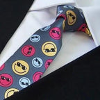Modern Black And White Men Necktie Casual Business Meeting Formal Polyester Skinny Slim Necktie Stevvex