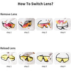 Modern Black Bike Glasses Sports Running Eyewear Fishing Polarized Glasses For Men And Women Cool Unisex Cycling UV400 Glasses For Running Stevvex