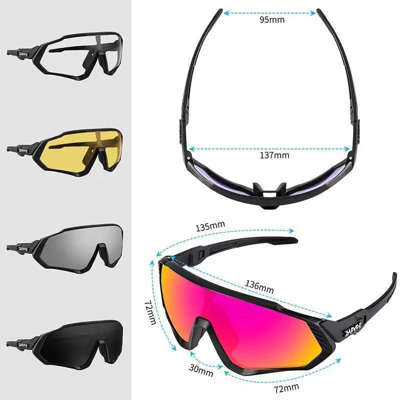 Modern Black Bike Glasses Sports Running Eyewear Fishing Polarized Glasses For Men And Women Cool Unisex Cycling UV400 Glasses For Running Stevvex