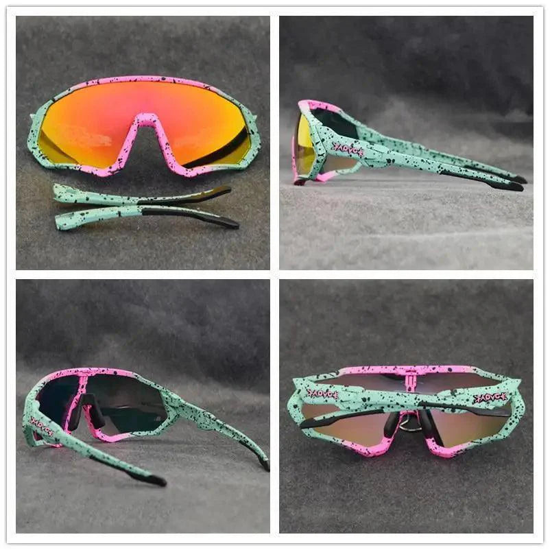 Modern Black Bike Glasses Sports Running Eyewear Fishing Polarized Glasses For Men And Women Cool Unisex Cycling UV400 Glasses For Running Stevvex