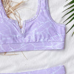 Modern Blue High Waist Bikini Push Up Swimwear Women Dragon Printed Bikini Set Retro Swimsuit Women's High Waist Bikini Swimsuits Twist Push Up Two Piece Bathing Suits Tummy Control Swimwear Stevvex