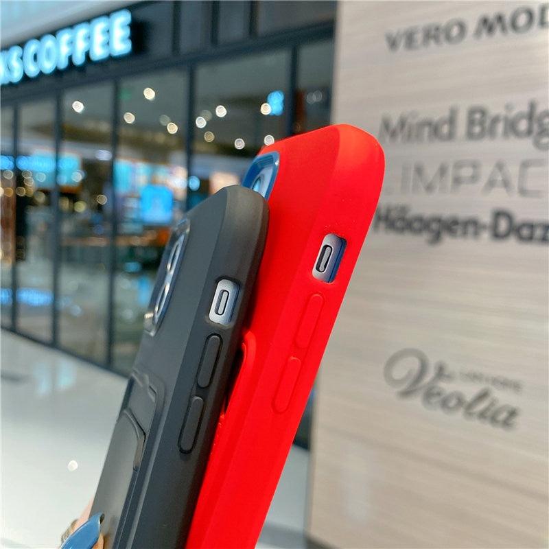 Modern Card Candy Color Phone Case For iPhone 12 11 13 Pro Max 12 13 Pro 11 Shockproof Bumper Soft Back Cover Colorful Silicone Phone Cover Stevvex
