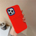 Modern Card Candy Color Phone Case For iPhone 12 11 13 Pro Max 12 13 Pro 11 Shockproof Bumper Soft Back Cover Colorful Silicone Phone Cover Stevvex