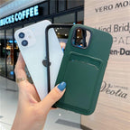 Modern Card Candy Color Phone Case For iPhone 12 11 13 Pro Max 12 13 Pro 11 Shockproof Bumper Soft Back Cover Colorful Silicone Phone Cover Stevvex