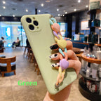 Modern Colorful Bracelet Phone Case For iPhone 11 12 13 Pro Max X XS XR 6 7 8 Plus 12 Mini Colorful Heart-Shaped Chain Silicone Cute Heart Chain Back Cover for iPhone 12 Pro Max Soft Silicone Back Cover Stevvex