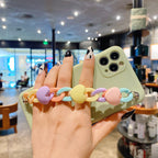 Modern Colorful Bracelet Phone Case For iPhone 11 12 13 Pro Max X XS XR 6 7 8 Plus 12 Mini Colorful Heart-Shaped Chain Silicone Cute Heart Chain Back Cover for iPhone 12 Pro Max Soft Silicone Back Cover Stevvex