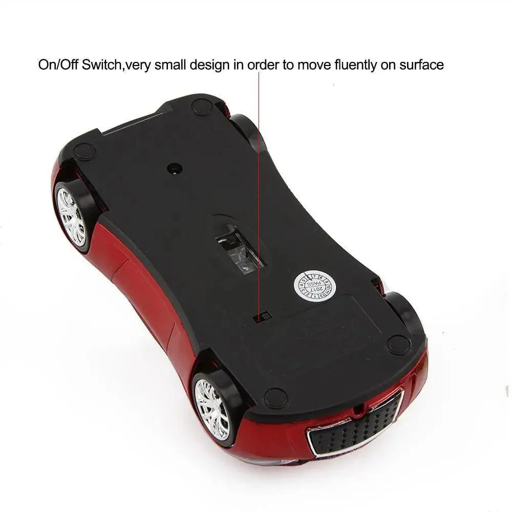 Modern Design 2.4G Wireless Mouse Sport Car Shape 1600DPI Optical Computer Gaming Mouse For Computer Laptop PC Stevvex