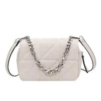 Modern Designer Metal Chain Clutches , Mini Shoulder Bag Satchel Style Nylon Small Crossbody Bags For Women And Girls