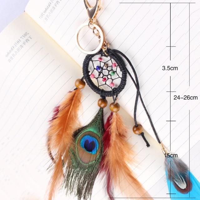 Modern Dream Catcher Wolf Totem Car Hanging Ornaments Pendant Wolf Decor Traditional Feather Wind Chimes Handmade For Bedroom Wall Hanging Home Decorations Crafts Stevvex