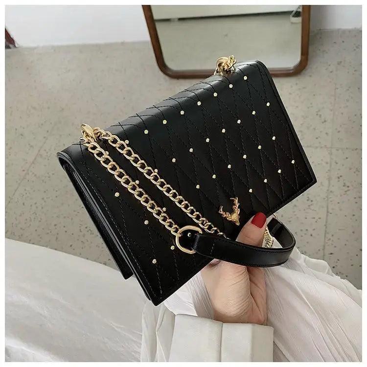 Modern Elegant Luxury Sterling Pu Leather Crossbody Bags For Women And Girls Designer Chains Shoulder Messenger Bag For Female Stevvex