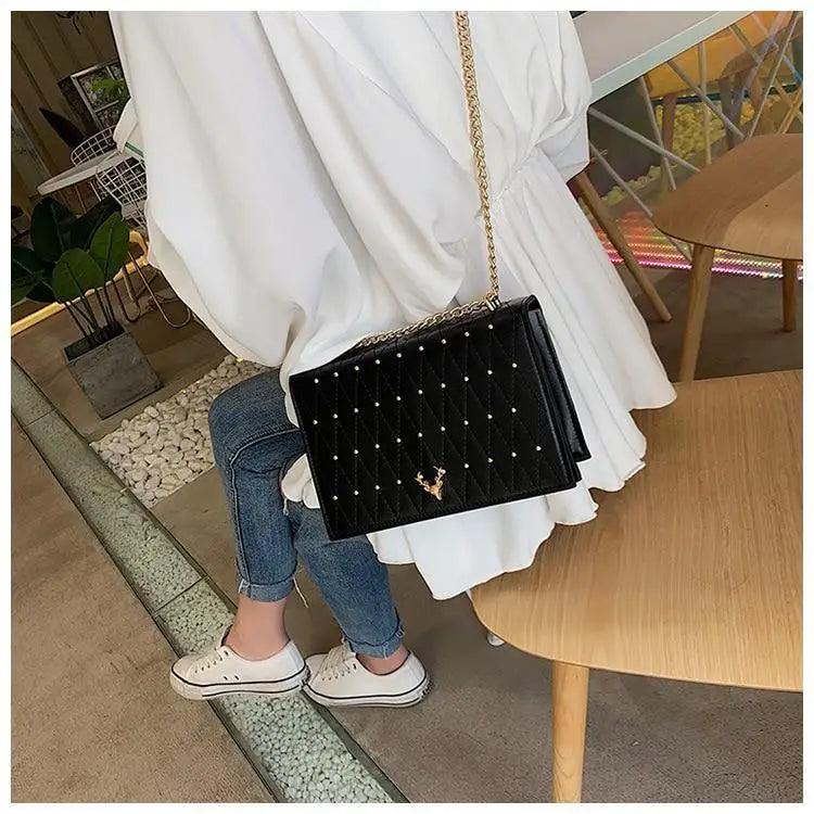 Modern Elegant Luxury Sterling Pu Leather Crossbody Bags For Women And Girls Designer Chains Shoulder Messenger Bag For Female Stevvex