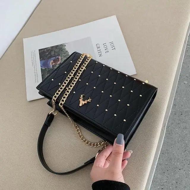 Modern Elegant Luxury Sterling Pu Leather Crossbody Bags For Women And Girls Designer Chains Shoulder Messenger Bag For Female Stevvex