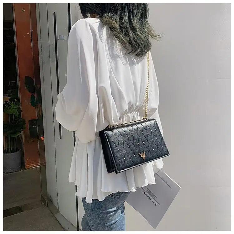 Modern Elegant Luxury Sterling Pu Leather Crossbody Bags For Women And Girls Designer Chains Shoulder Messenger Bag For Female Stevvex