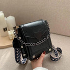 Modern Elegant Stunning Heart-Shaped Women's Bag Cute Studded Shoulder Bag For Women And Girls Stevvex