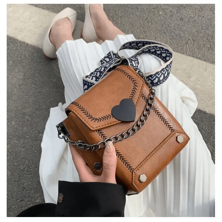 Modern Elegant Stunning Heart-Shaped Women's Bag Cute Studded Shoulder Bag For Women And Girls Stevvex