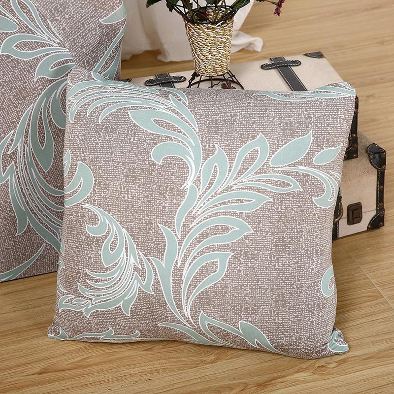 Modern Floral Pillow Cover Matching Sofa Pillowcases Decorative Cushion Covers For Couch Sofa Home Office Throw Pillow Covers Modern Pretty White Floral Hand Couch Sofa Decorative Pillow Cases Cushion Home Decor 2 pieces 45*45cm Stevvex