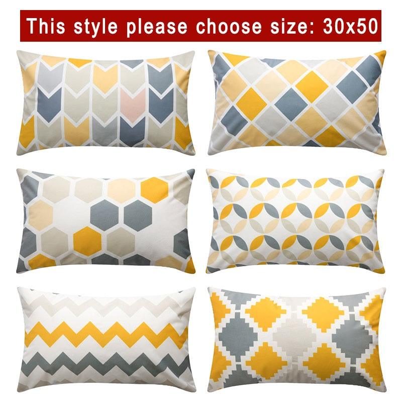 Modern Geometric Decorative Geometric Pillow Cushion Cases Outdoor Square Yellow Decorative Pillow Covers For Couch Bedroom Pillow Cases Cushion Covers Stevvex
