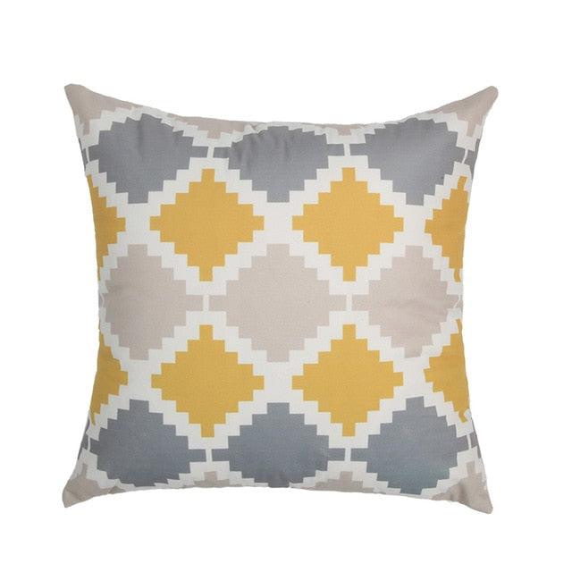Modern Geometric Decorative Geometric Pillow Cushion Cases Outdoor Square Yellow Decorative Pillow Covers For Couch Bedroom Pillow Cases Cushion Covers Stevvex