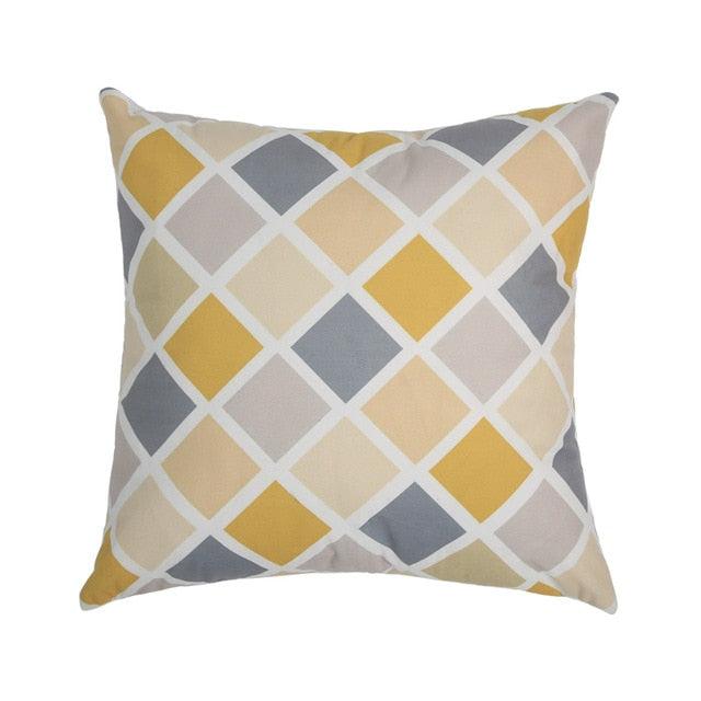 Modern Geometric Decorative Geometric Pillow Cushion Cases Outdoor Square Yellow Decorative Pillow Covers For Couch Bedroom Pillow Cases Cushion Covers Stevvex