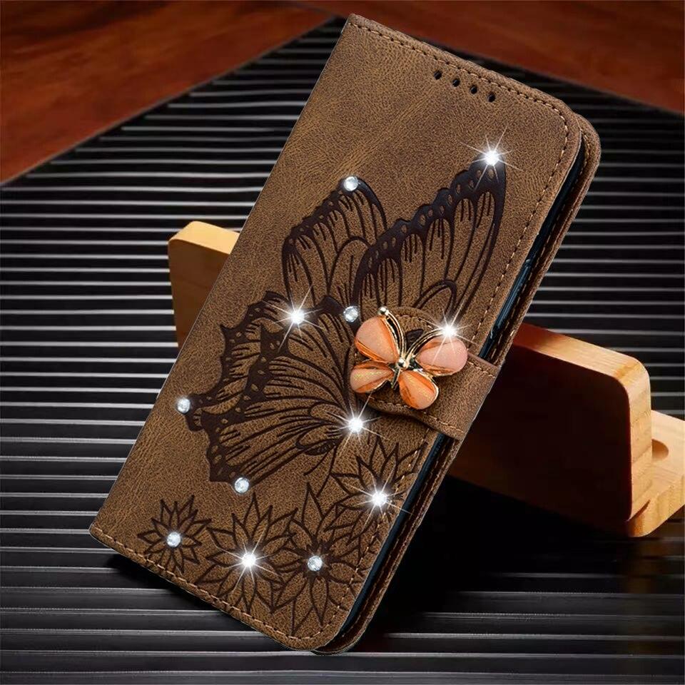 Modern Glitter Leather Flip Wallet Phone Case For iPhone 14 13 12 Pro Max 11 Shiny Green Butterfly Cover Glitter Flip Case Mobile Phone Case PU Leather Magnetic Case Stevvex
