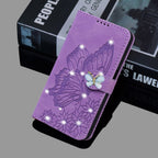 Modern Glitter Leather Flip Wallet Phone Case For iPhone 14 13 12 Pro Max 11 Shiny Green Butterfly Cover Glitter Flip Case Mobile Phone Case PU Leather Magnetic Case Stevvex