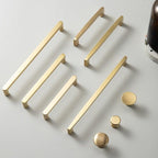 Modern Gold Knob Pure Copper Kitchen Cabinet Handles Cupboard Door Pulls Drawer Knobs Brass Furniture Handle Hardware Drawer Pulls Cupboard Knob For Kitchen Furniture Hardware Stevvex