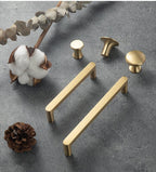Modern Gold Knob Pure Copper Kitchen Cabinet Handles Cupboard Door Pulls Drawer Knobs Brass Furniture Handle Hardware Drawer Pulls Cupboard Knob For Kitchen Furniture Hardware Stevvex