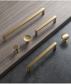 Modern Gold Knob Pure Copper Kitchen Cabinet Handles Cupboard Door Pulls Drawer Knobs Brass Furniture Handle Hardware Drawer Pulls Cupboard Knob For Kitchen Furniture Hardware Stevvex