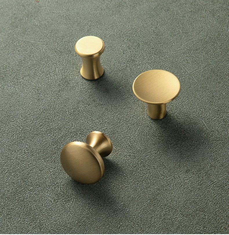 Modern Gold Knob Pure Copper Kitchen Cabinet Handles Cupboard Door Pulls Drawer Knobs Brass Furniture Handle Hardware Drawer Pulls Cupboard Knob For Kitchen Furniture Hardware Stevvex