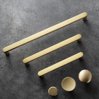 Modern Gold Knob Pure Copper Kitchen Cabinet Handles Cupboard Door Pulls Drawer Knobs Brass Furniture Handle Hardware Drawer Pulls Cupboard Knob For Kitchen Furniture Hardware Stevvex