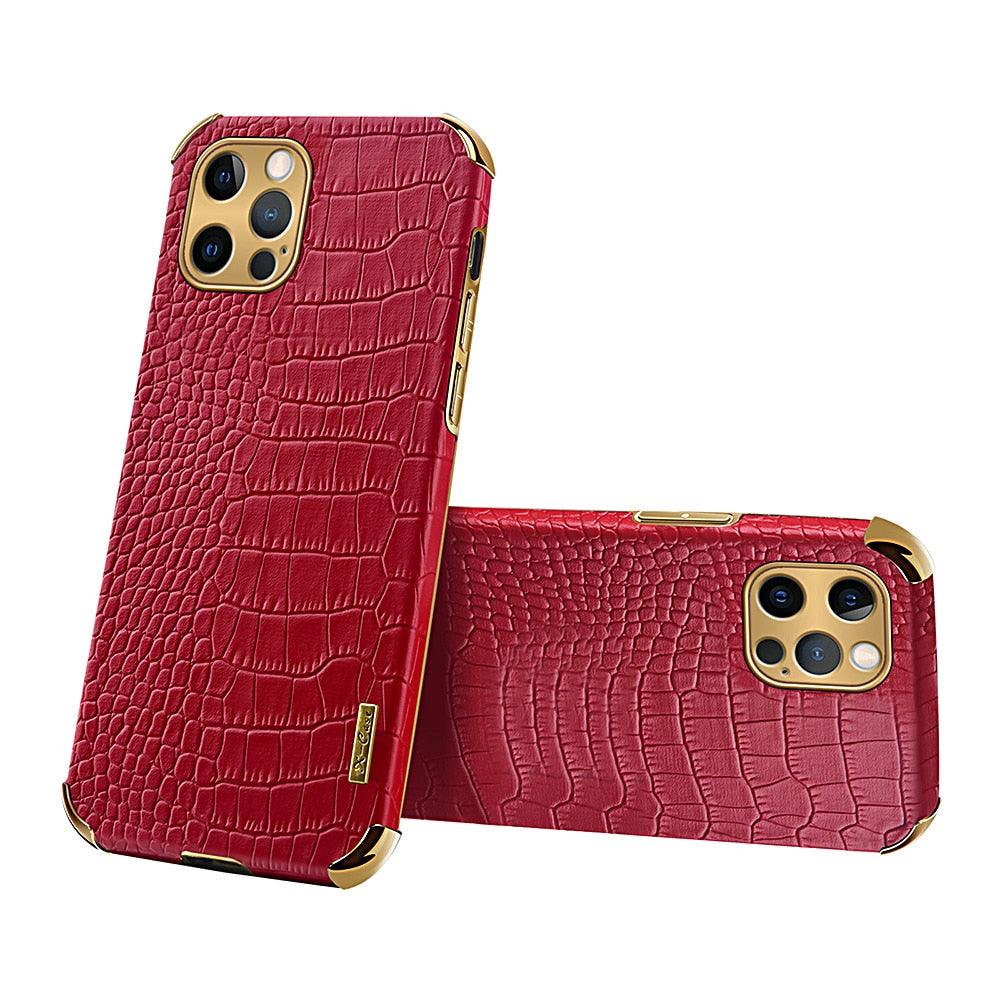 Modern Green Leather Case for iPhone 14 Pro Max Mini 13 11 Pro Max X XR XS Max 13 Mini Cases Luxury PU Leather Covers Luxury Cover Gold Edge  for Women Girls Slim Leather Elegant Iphone Protective Cover Stevvex