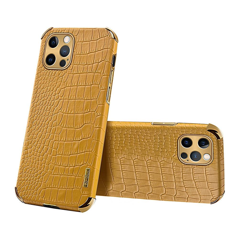 Modern Green Leather Case for iPhone 14 Pro Max Mini 13 11 Pro Max X XR XS Max 13 Mini Cases Luxury PU Leather Covers Luxury Cover Gold Edge  for Women Girls Slim Leather Elegant Iphone Protective Cover Stevvex