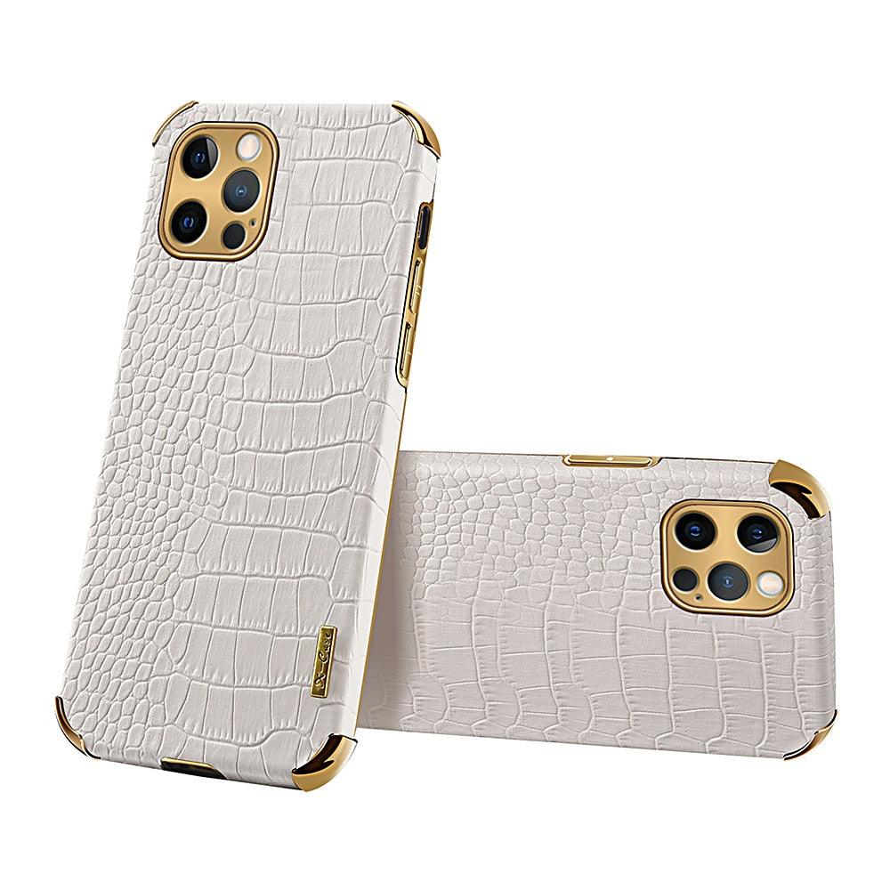 Modern Green Leather Case for iPhone 14 Pro Max Mini 13 11 Pro Max X XR XS Max 13 Mini Cases Luxury PU Leather Covers Luxury Cover Gold Edge  for Women Girls Slim Leather Elegant Iphone Protective Cover Stevvex