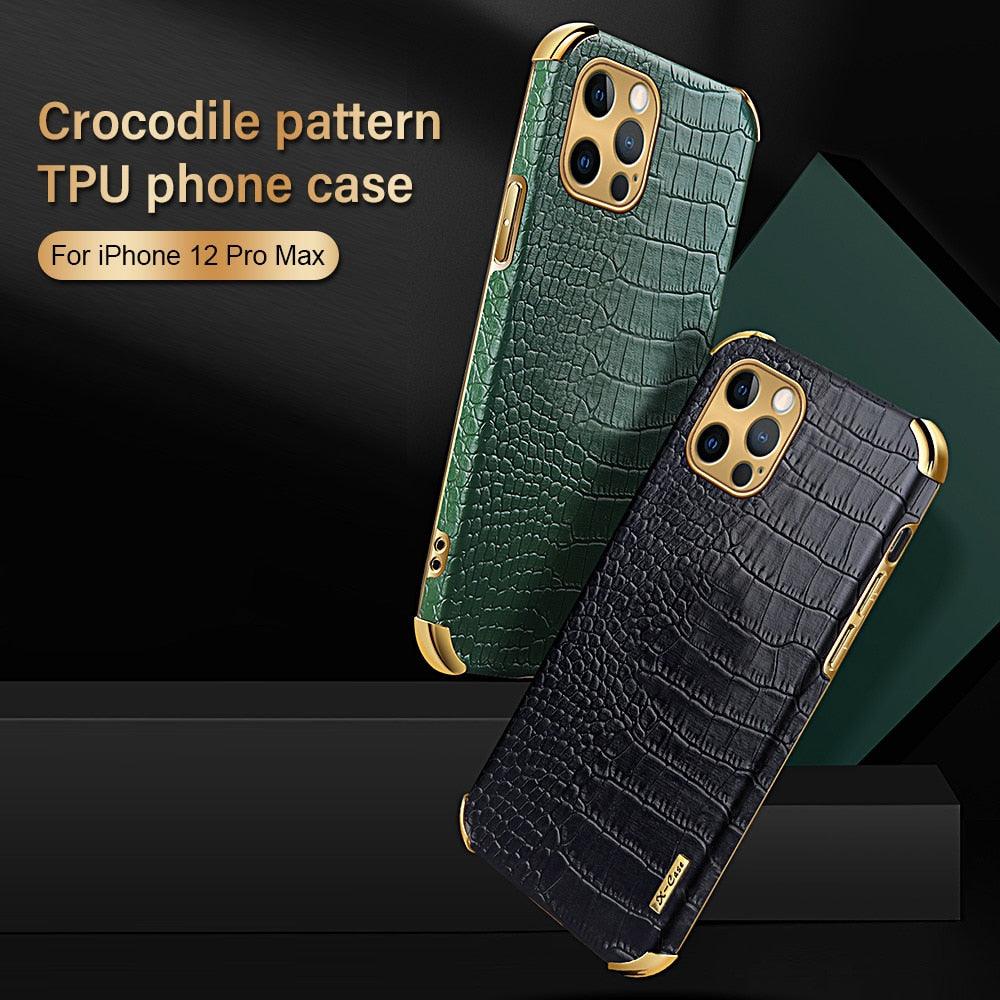 Modern Green Leather Case for iPhone 14 Pro Max Mini 13 11 Pro Max X XR XS Max 13 Mini Cases Luxury PU Leather Covers Luxury Cover Gold Edge  for Women Girls Slim Leather Elegant Iphone Protective Cover Stevvex
