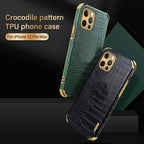 Modern Green Leather Case for iPhone 14 Pro Max Mini 13 11 Pro Max X XR XS Max 13 Mini Cases Luxury PU Leather Covers Luxury Cover Gold Edge  for Women Girls Slim Leather Elegant Iphone Protective Cover Stevvex