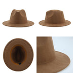 Modern Hats For Women Fedoras Winter Women Hats Simple Classic Hat Wedding Lady Retro Wide Brim Floppy Hat Men Fedora Hat Fashionable Classic Wide Brim Hat For Summer Dress Hats Stevvex