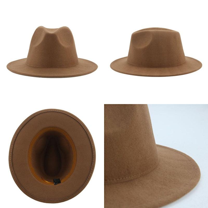 Modern Hats For Women Fedoras Winter Women Hats Simple Classic Hat Wedding Lady Retro Wide Brim Floppy Hat Men Fedora Hat Fashionable Classic Wide Brim Hat For Summer Dress Hats Stevvex