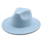 Modern Hats For Women Fedoras Winter Women Hats Simple Classic Hat Wedding Lady Retro Wide Brim Floppy Hat Men Fedora Hat Fashionable Classic Wide Brim Hat For Summer Dress Hats Stevvex