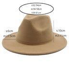 Modern Hats For Women Fedoras Winter Women Hats Simple Classic Hat Wedding Lady Retro Wide Brim Floppy Hat Men Fedora Hat Fashionable Classic Wide Brim Hat For Summer Dress Hats Stevvex
