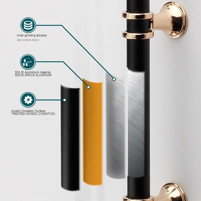 Modern Light Luxury Zinc Alloy Door Handle Cabinet Handle Drawer Handle Fashion Furniture Handle Hardware Cabinet Pulls Brushed Nickel Stainless Steel Kitchen Drawer Pulls Cabinet Handles Stevvex