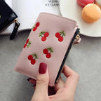 Modern Lightweight Cherry PU Leather Mini Wallet For Women Cute Design Purse Women Holder Minimalist Bag Stevvex