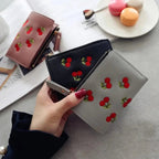 Modern Lightweight Cherry PU Leather Mini Wallet For Women Cute Design Purse Women Holder Minimalist Bag Stevvex
