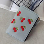 Modern Lightweight Cherry PU Leather Mini Wallet For Women Cute Design Purse Women Holder Minimalist Bag Stevvex
