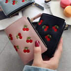 Modern Lightweight Cherry PU Leather Mini Wallet For Women Cute Design Purse Women Holder Minimalist Bag Stevvex