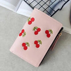 Modern Lightweight Cherry PU Leather Mini Wallet For Women Cute Design Purse Women Holder Minimalist Bag Stevvex