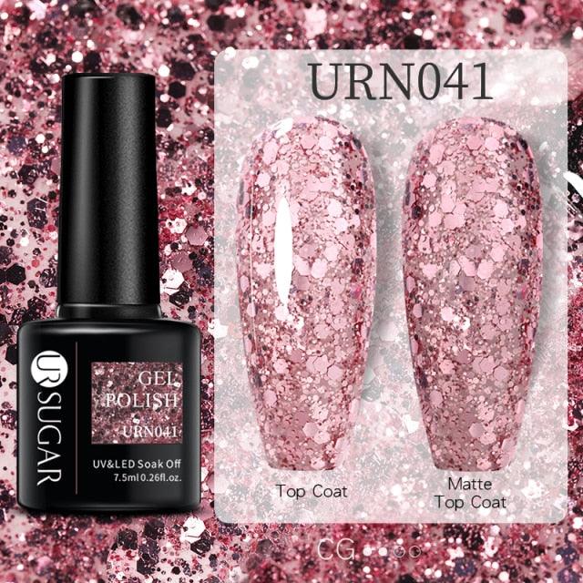 Modern Luxury Autumn Winter Womens Gel Polish Glossy Matte Diamond Effect Long Lasting Nail Art Sequins Design Stevvex