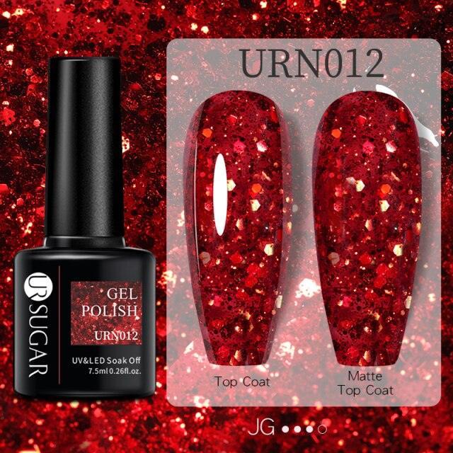 Modern Luxury Autumn Winter Womens Gel Polish Glossy Matte Diamond Effect Long Lasting Nail Art Sequins Design Stevvex