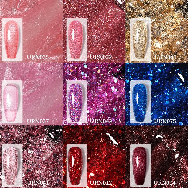 Modern Luxury Autumn Winter Womens Gel Polish Glossy Matte Diamond Effect Long Lasting Nail Art Sequins Design Stevvex