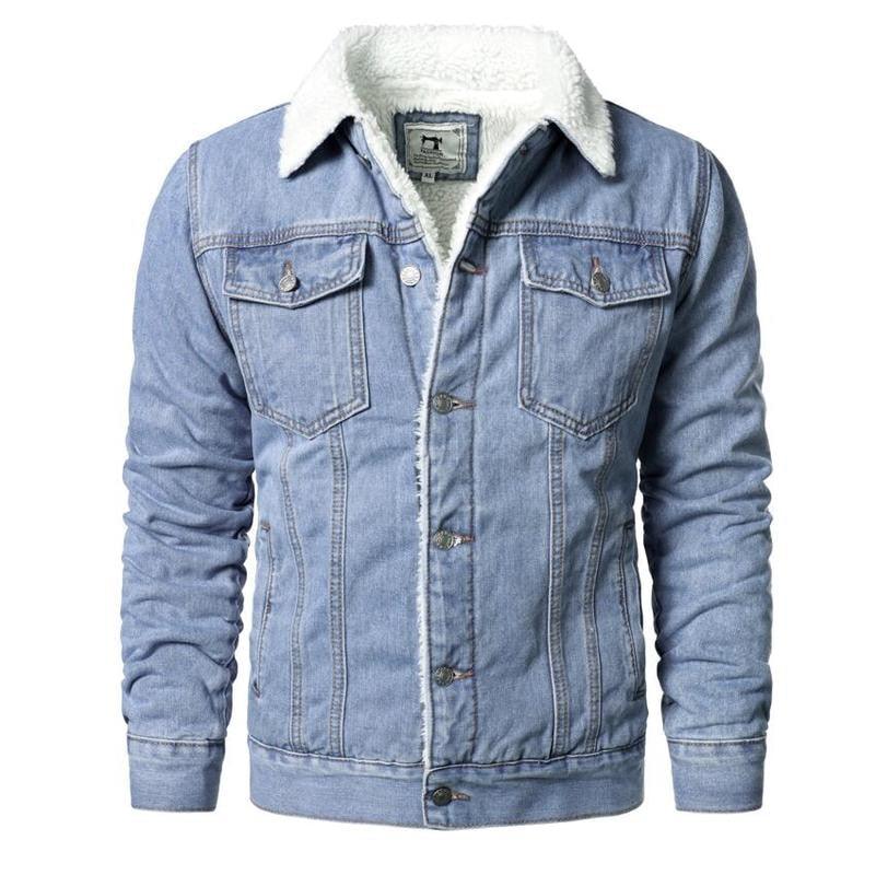 Modern Men Light Blue Jackets Luxury Slim Casual Coats New Male Quality Cotton Thick Winter Jackets Warm Comfortable Jacket Elegant Warm Winter Coats Stevvex